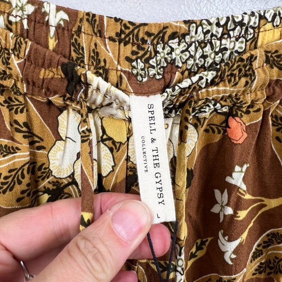 Spell Brown Floral Wide Leg Pants - Picture 5 of 13